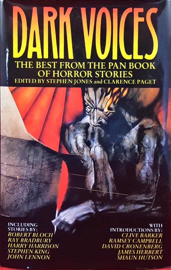 Stephen Jones & Clarence Paget  Editor - Dark Voices, Pan Horror, 1990, 1st Edition, multiple signings