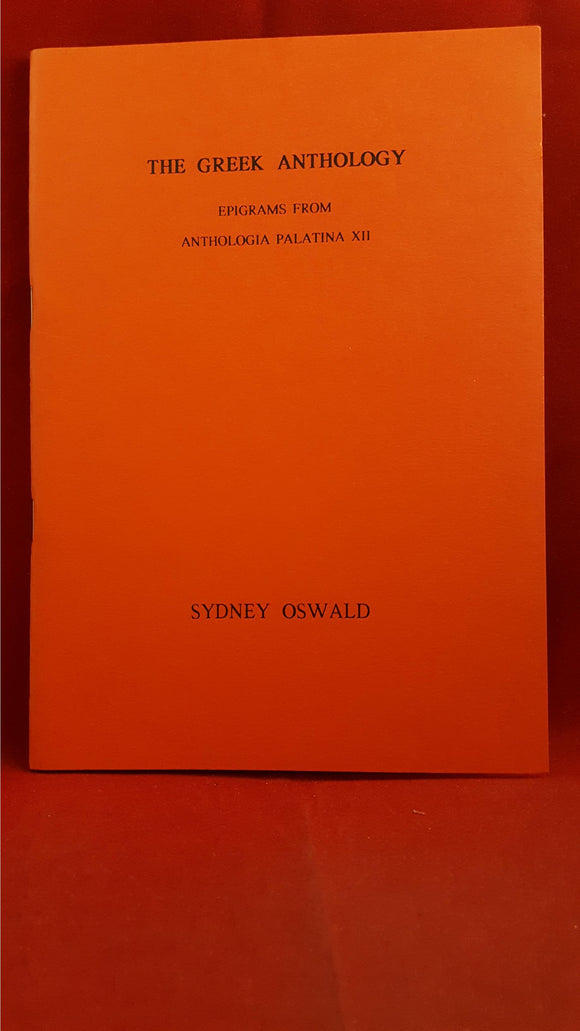 Sydney Oswald - The Greek Anthology, Hermitage, 1992, Limited