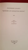 Frederick Rolfe's - "Reviews Of Unwritten Books" IIII, Tragara Press, 1988, No. 91/110