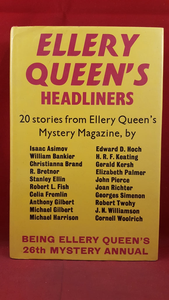 Ellery Queen's Headliners, 26th Mystery Annual, Book Club Associates, 1971