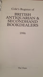 Cole's Register of British Antiquarian & Secondhand Bookdealers, The Clique, 1996