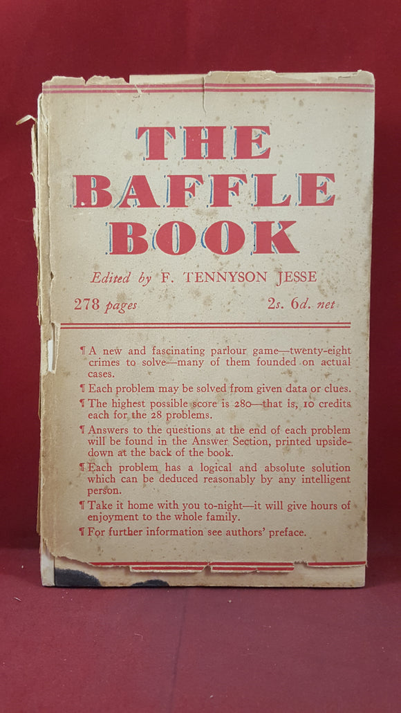 F Tennyson Jesse - The Baffle Book, William Heinemann, 1930, First Edition