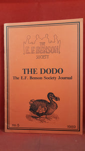 E F Benson Society - The Dodo Number 5 November 1989