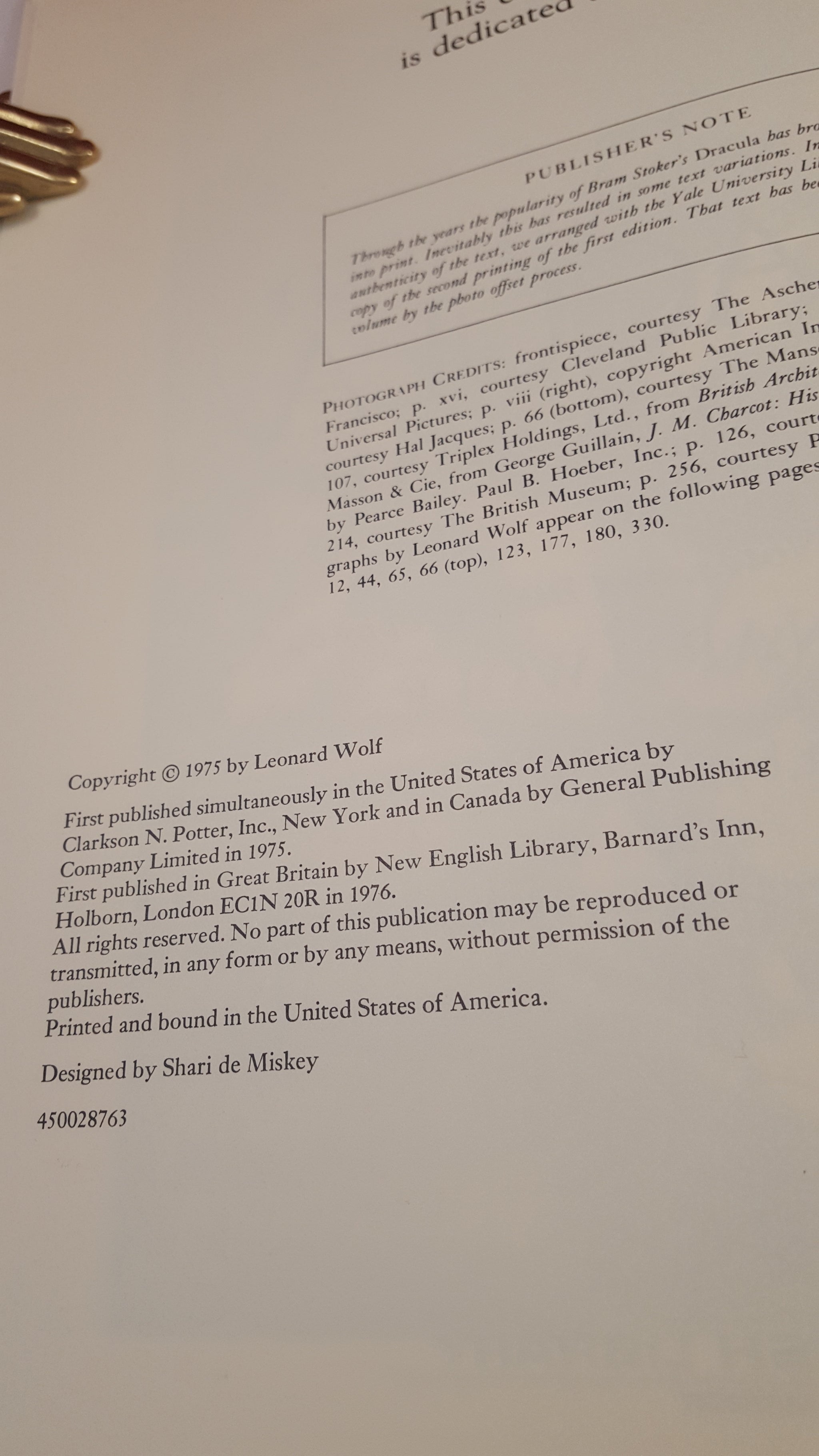Leonard Wolf - The Annotated Dracula, New English Library