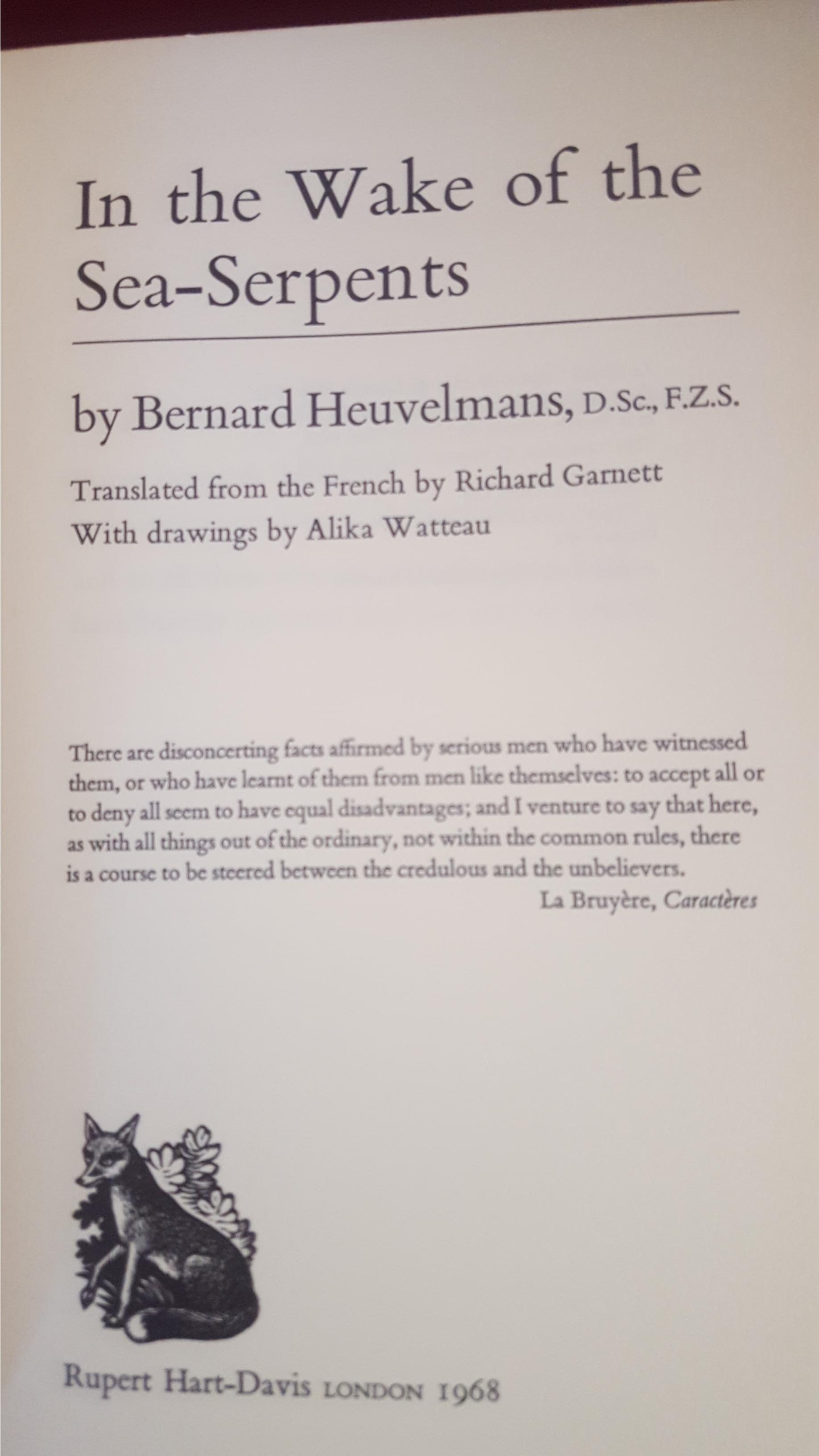 洋書 In the Wake of Sea-Serpents/Heuvelmans 洋書 In the Wake of Sea-Serpents/Heuvelmans In the Wake of