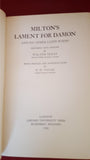 Milton's Lament For Damon And His Other Latin Poems, Oxford University Press, 1935
