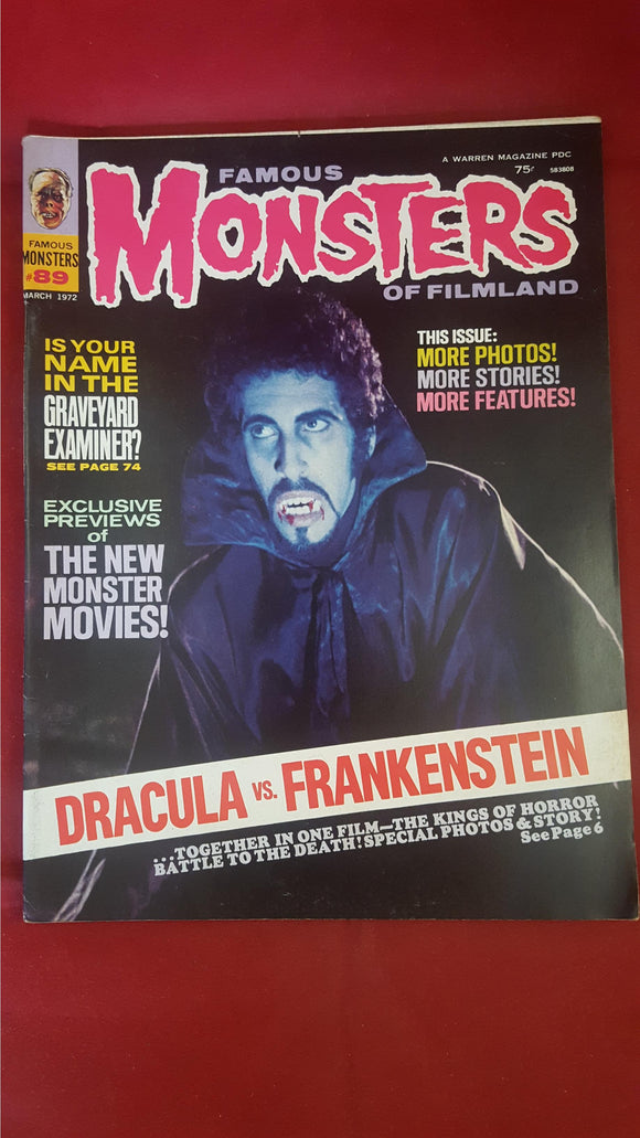Famous Monsters Of Filmland Number 89 March 1972
