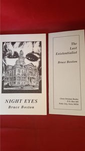 Bruce Boston - Night Eyes, Drumm, 1993, Signed Booklet  plus printed cardstock (a poem)