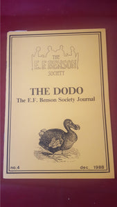 E F Benson Society - The Dodo Number 4 December 1988