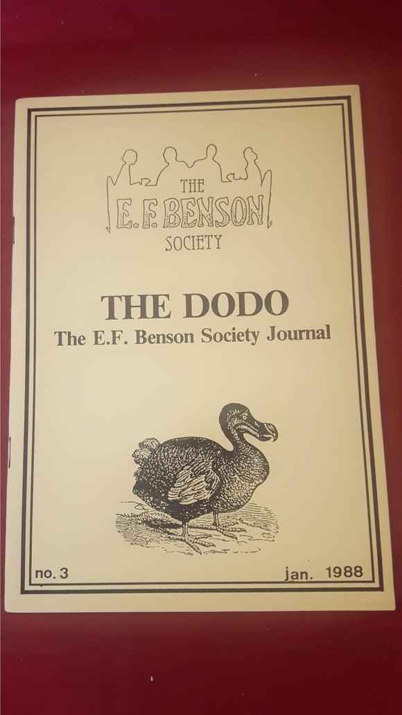 E F Benson Society - The Dodo Number 3 January 1988