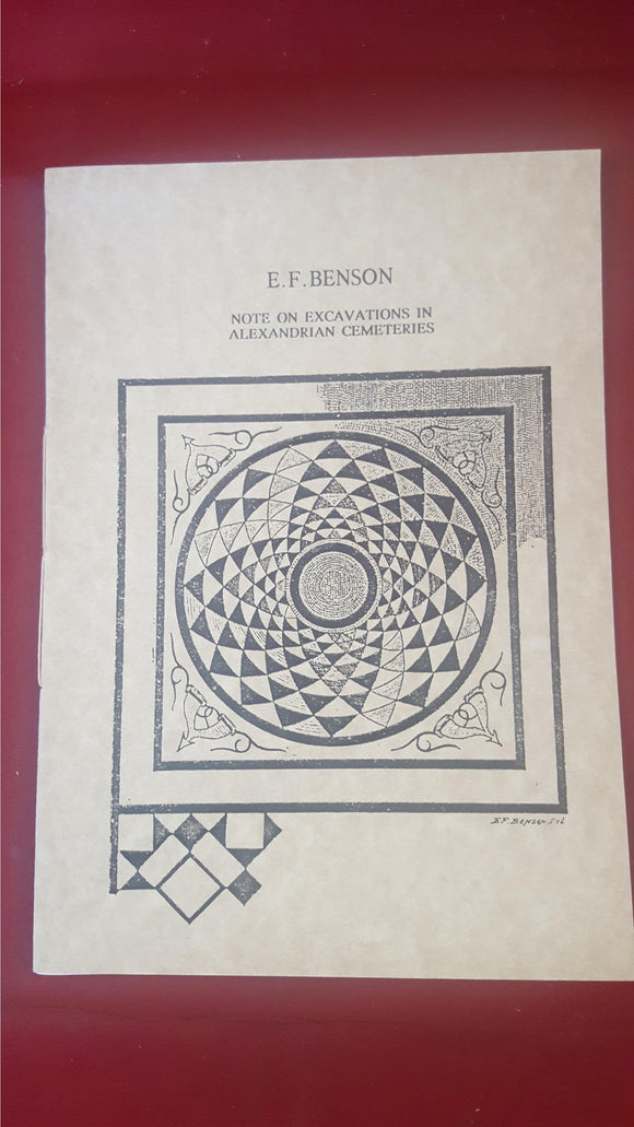 E F Benson - Note On Excavations In Alexandrian Cemeteries, Hermitage, 1992, 70/75