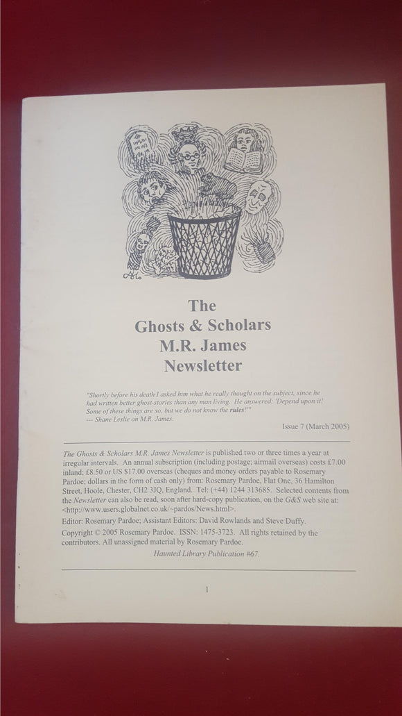 The Ghosts & Scholars M R James Newsletter Issue 7 March 2005