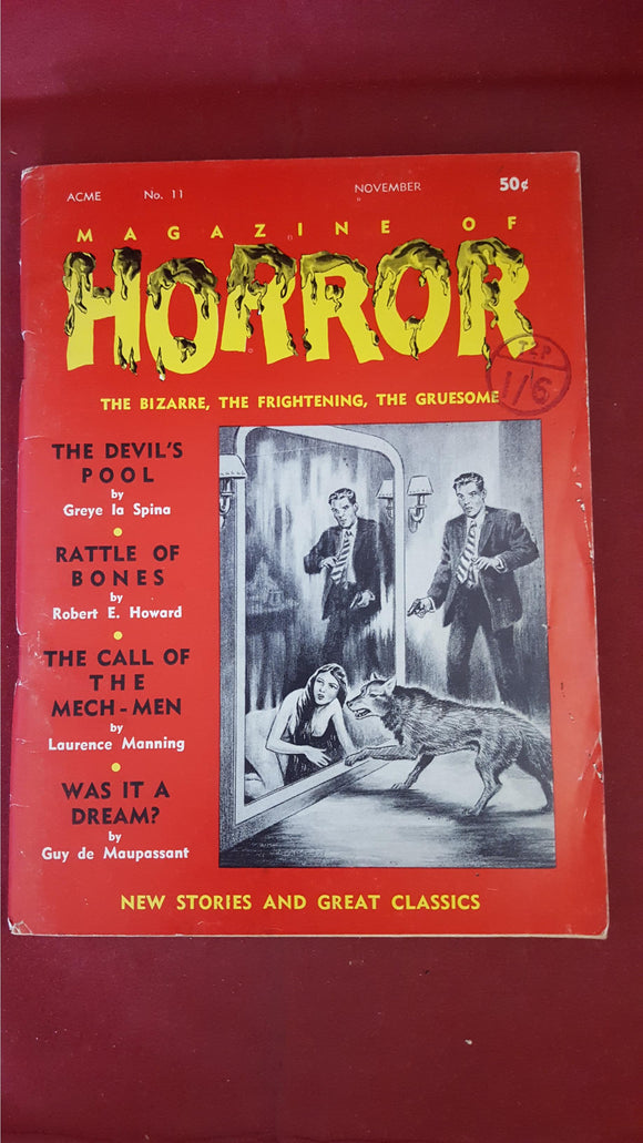 Magazine Of Horror Volume 2 Number 5 Whole No 11, November 1965
