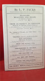 L P Jacks - Mad Shepherds, Williams & Norgate, 1923, First Edition