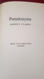 Joseph F Clarke - Pseudonyms, Book Club Associates, 1977
