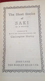 H H Munro - The Complete Short Stories Of 'Saki', John Lane, 1953