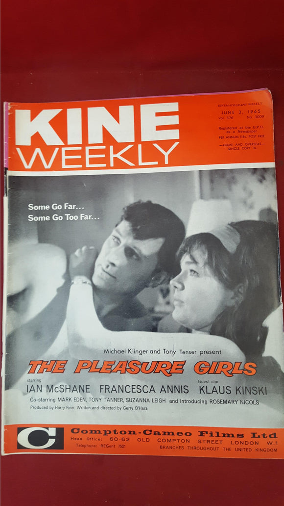 Kine Weekly Volume 576 Number 3009 June 3 1965