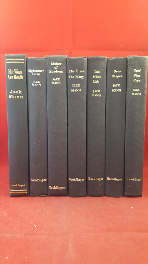 Jack Mann -Her Ways Are Death, The Ninth Life, The Glass Too Many etc, Bookfinger, 1981