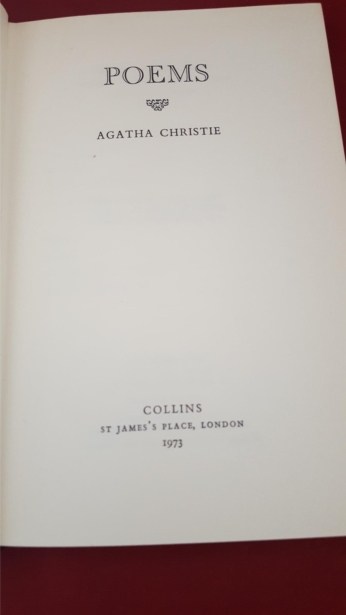 Agatha Christie Poems, Collins, 1973, First Edition Richard Dalby's