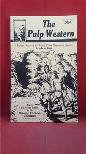 John A Dinan - The Pulp Western, Borgo Press, 1983, First Edition