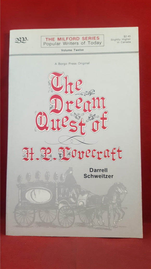 Darrell Scheitzer - The Dream Quest of H P Lovecraft, Volume 12, Borgo, 1978,First Edition