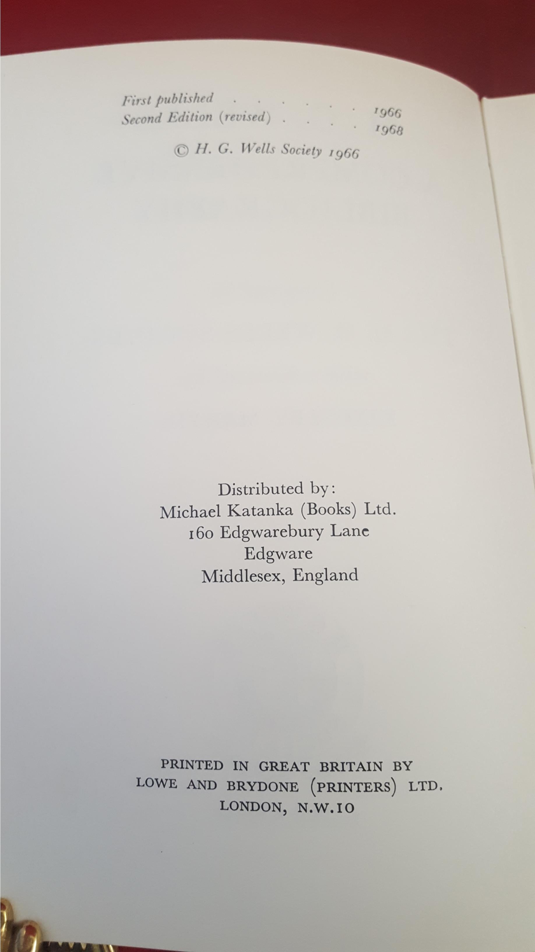 H G Wells - A Comprehensive Bibliography, H G Wells Society, 1968