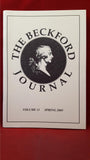 Jon Millington -The Beckford Journal, Vol 7 2001, Vol 11 2005, Vol 15 2009, First Editions