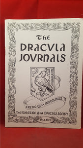 The Dracula Journals Volume 1 Number 4, 1982 - The Magazine of the Dracula Society