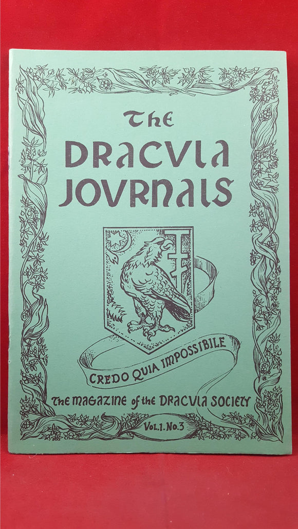 The Dracula Journals Volume 1 Number 3, 1979 - The Magazine of the Dracula Society