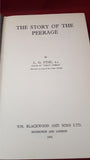 L G Pine - The Story Of The Peerage, Blackwood, 1956, First Edition, Signed
