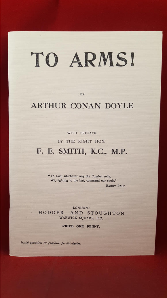 Arthur Conan Doyle - To Arms! Rupert Books, 1999, Limited