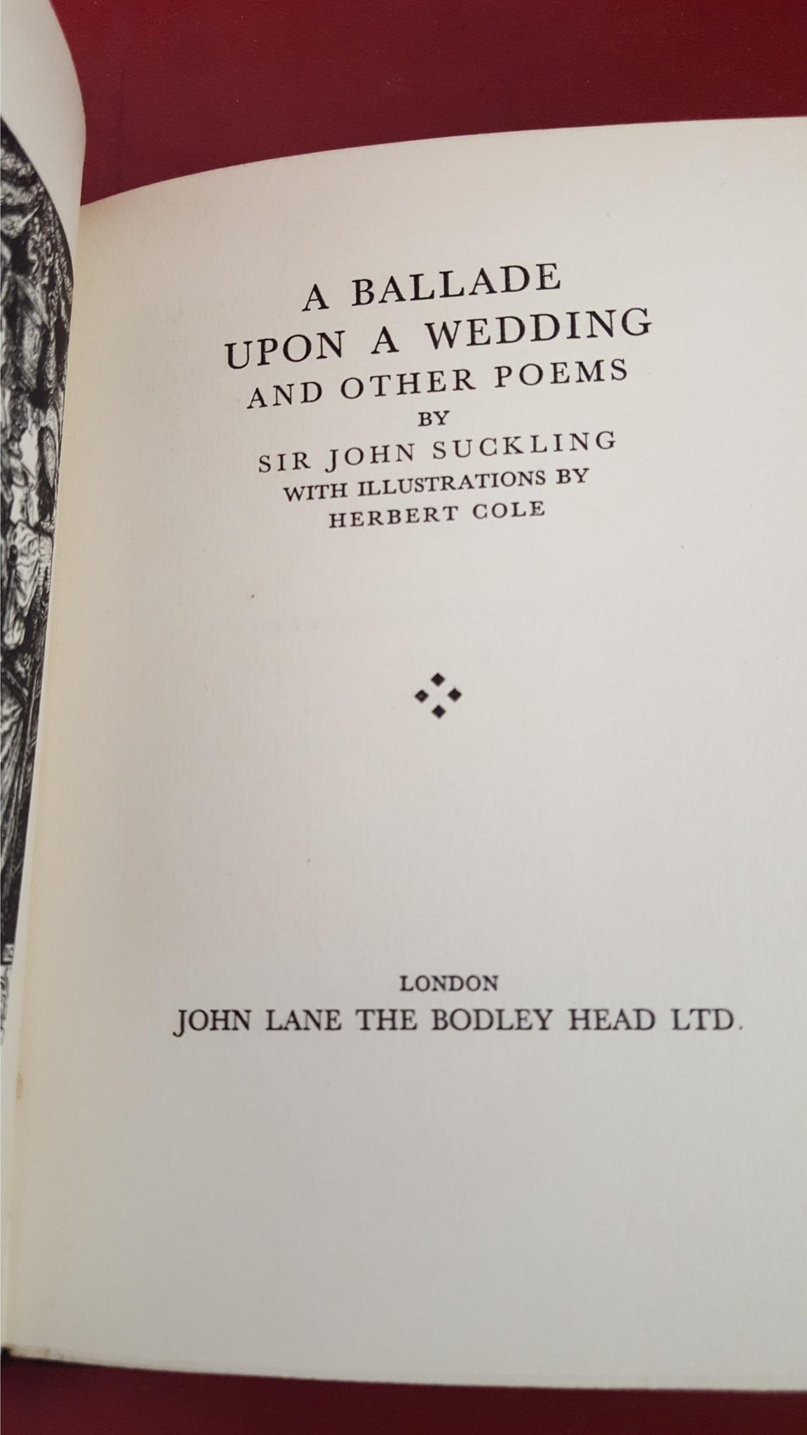 Sir John Suckling - A Ballade Upon A Wedding & other poems