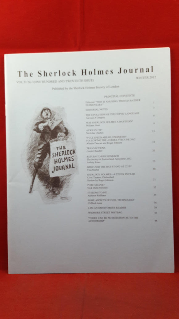 The Sherlock Holmes Journal Volume 31 Number 1 Winter 2012