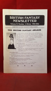 British Fantasy Newsletter Volume 12 Number 3, Winter 1985