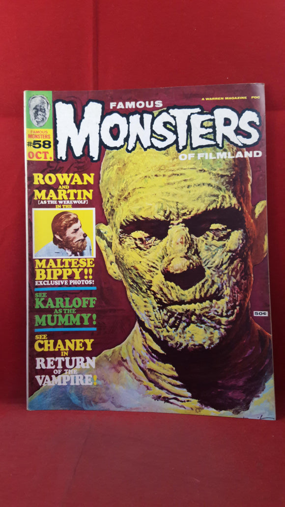 Famous Monsters Of Filmland Number 58 October 1969
