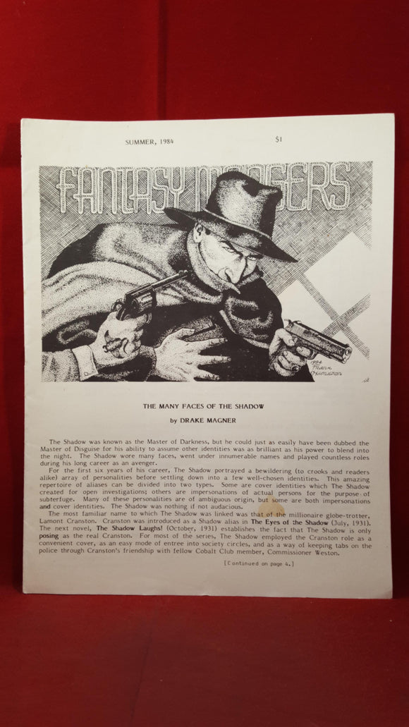 W Paul Ganley - Fantasy Mongers Number 11 Summer 1984, Complimentary Copy