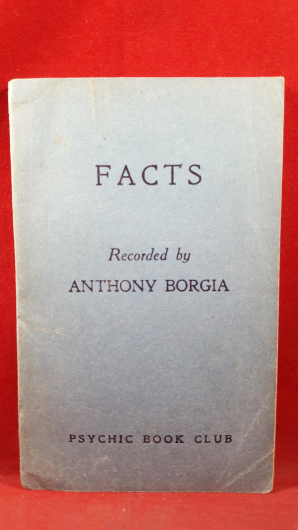 Anthony Borgia - Facts, Psychic Book Club, 1946