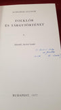 Scheiber Sandor - Folklore & History Volume I & II, Budapest 1977, Inscribed, Signed