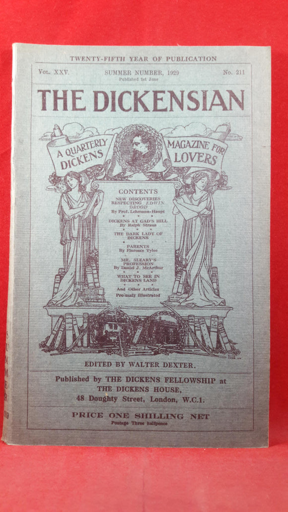 The Dickensian - A Quarterly Magazine for Dickens Lovers, The Dickens Fellowship,1929