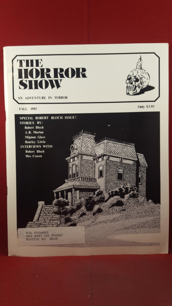 The Horror Show - Adventure In Terror, Fall 1985 Volume 3 Issue 4, Special Robert Bloch