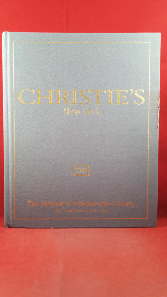 Christie's Auction - The Helmut N Friedlaender Library - Part 1, Monday 23 April 2001