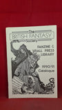 The British Fantasy Society 1990/91 Catalogue