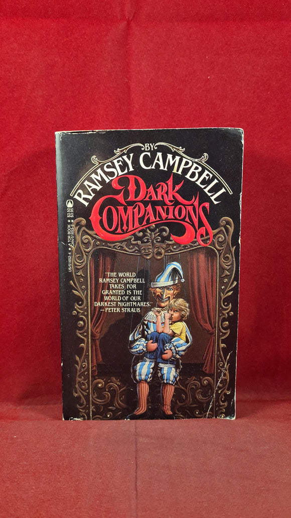 Ramsey Campbell - Dark Companions, First TOR Printing, 1985, Signed, Inscribed