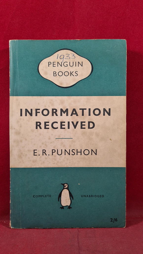 E R Punshon - Information Received, Penguin Books, 1955, Paperbacks