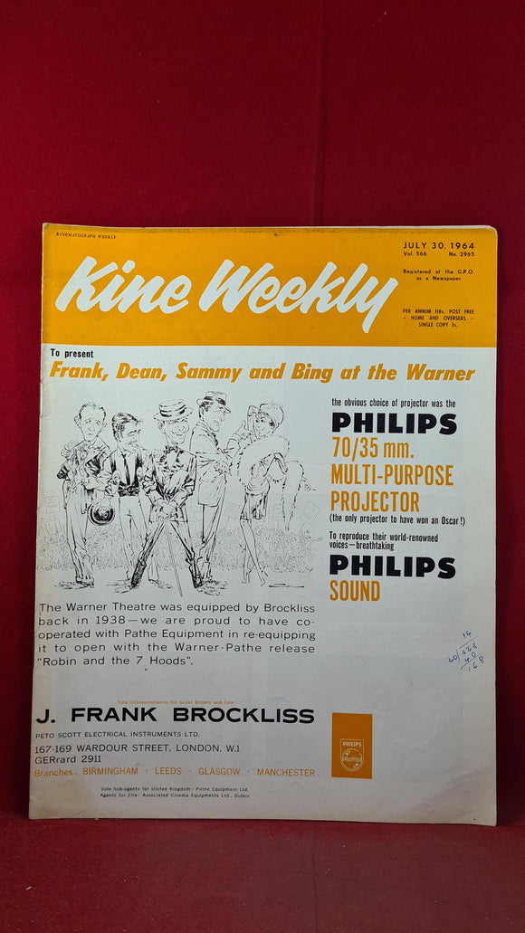 Kine Weekly Volume 566 Number 2965 July 30 1964