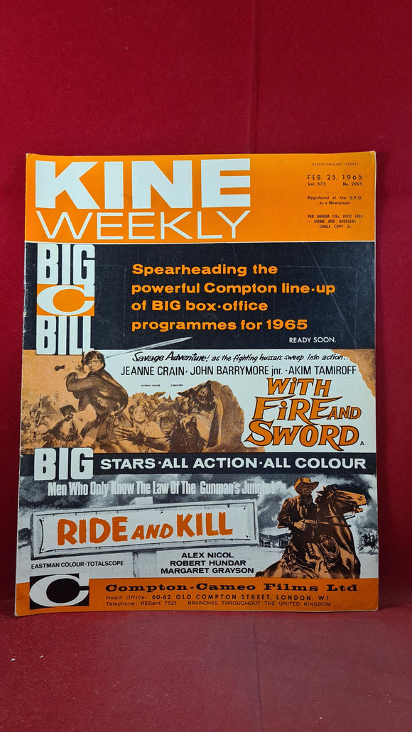Kine Weekly Volume 573 Number 2995 February 25 1965