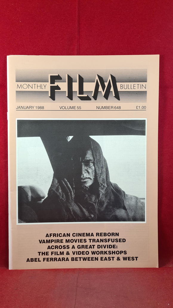 Monthly Film Bulletin Volume 55 Numbers 648-659 January-December 1988, Complete