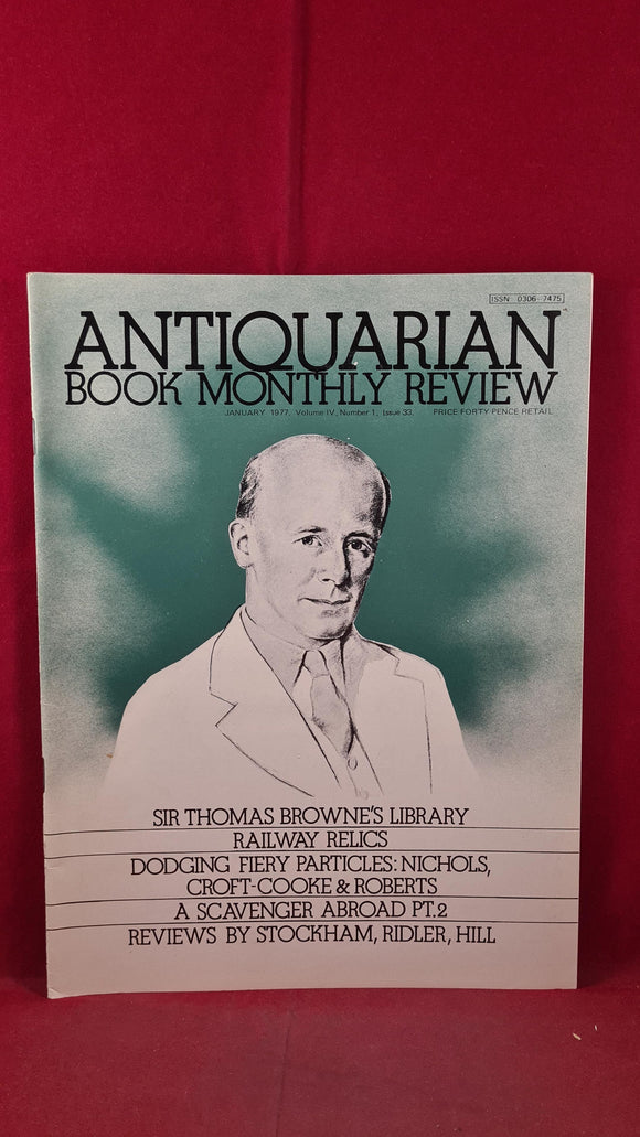 Antiquarian Book Monthly Review Volume IV Number 1 Issue 33 January 1977