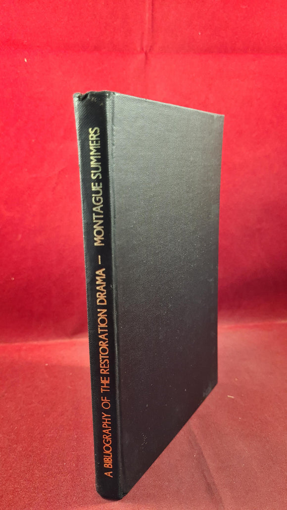 Montague Summers - A Bibliography of the Restoration Drama, Fortune Press