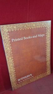Sotheby's Printed Books and Maps 28 & 29 January 1999, London